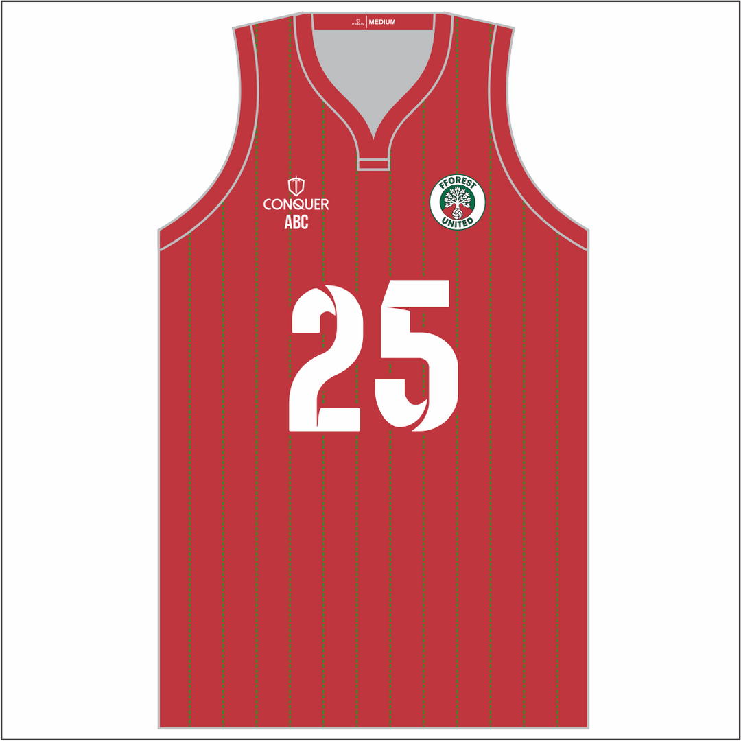 Fforest United Sublimated Basketball Vest KIDS - Striped