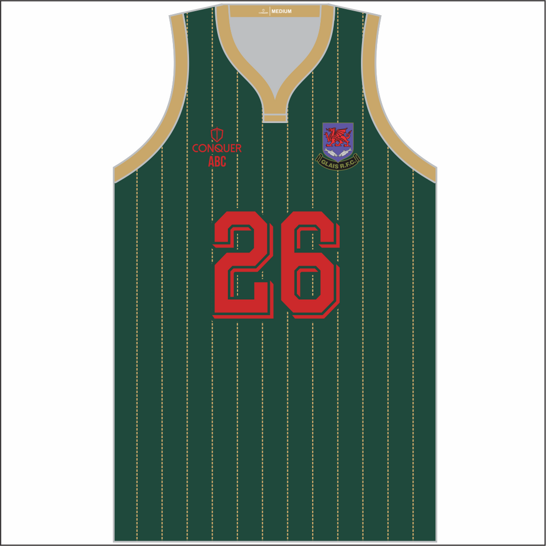 Glais RFC Sublimated Basketball Vest KIDS (Green)