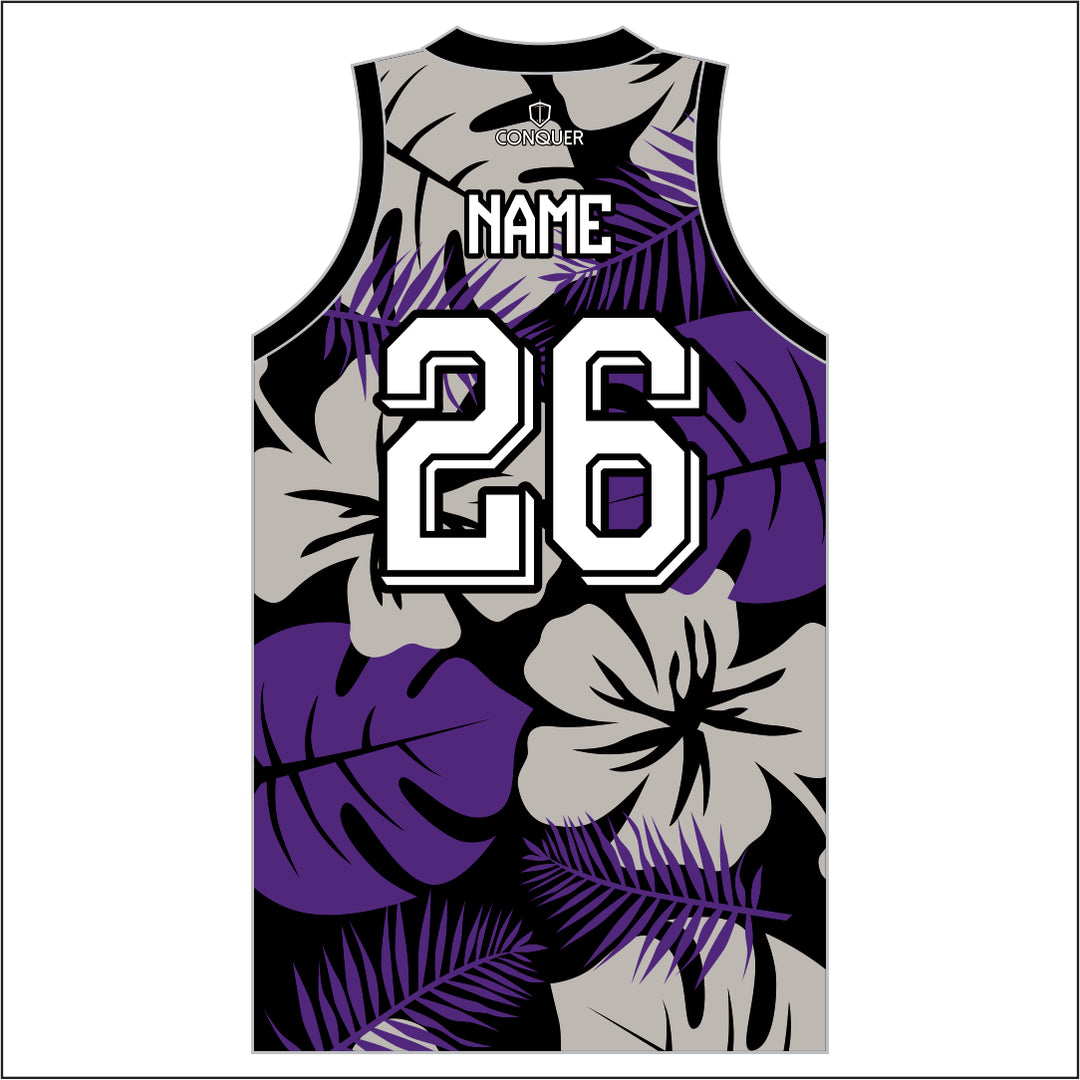 Carmarthen Ravens BHC Sublimated Basketball Vest KIDS - Flower Pattern