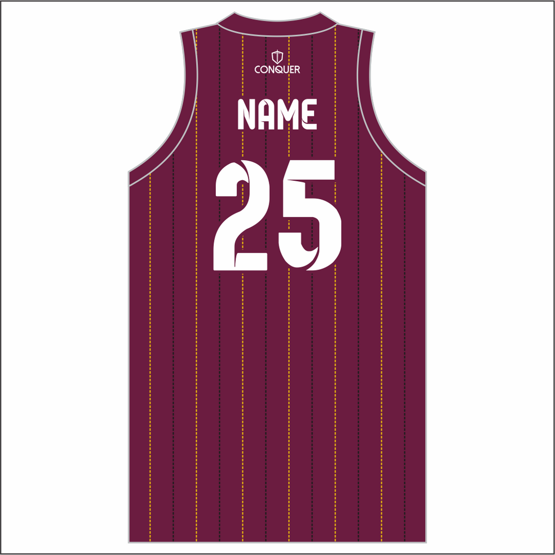 Abergavenny RFC Sublimated Basketball Vest - Striped