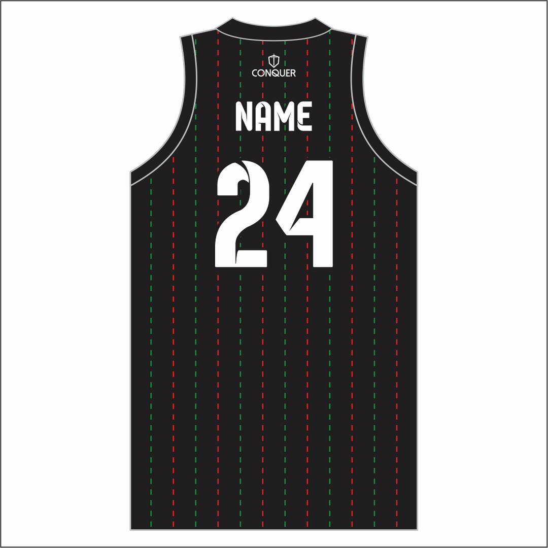 Dunvant Dragons Striped Basketball Vest Kids