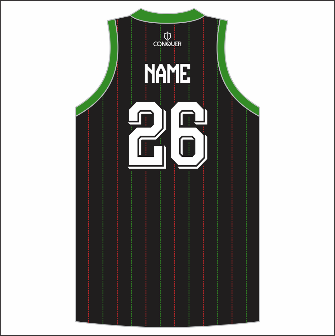 Rhymney Valley DISTRICT Sublimated Basketball Vest KIDS - Striped