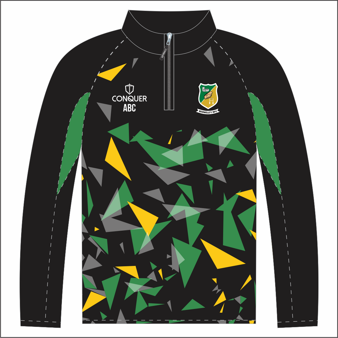 Bedwellty RFC PRO 1/4 Zip Midlayer  Patterned Body