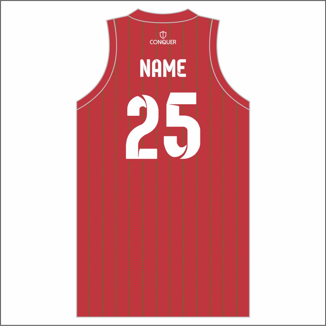 Fforest United Sublimated Basketball Vest - Striped