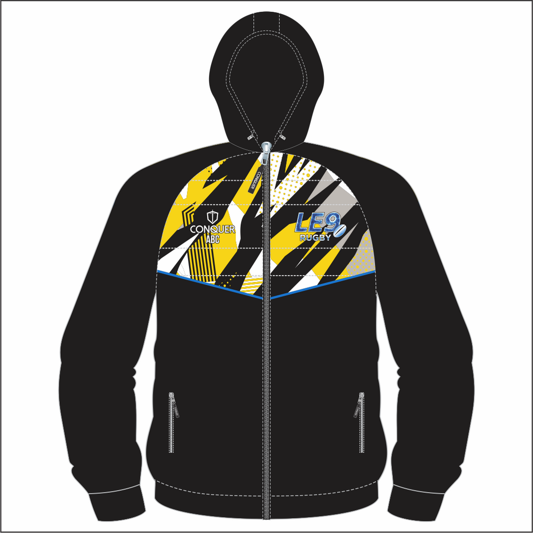 LE9 Rugby Full Zip Hybrid Hoodie KIDS
