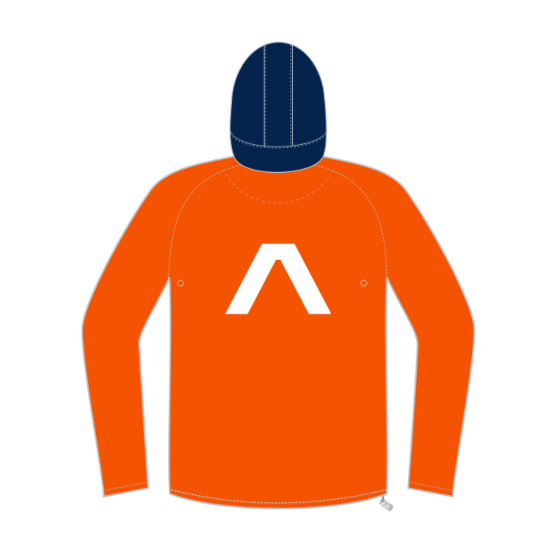 ATAC 1/4 Zip Light Running Jacket - Orange