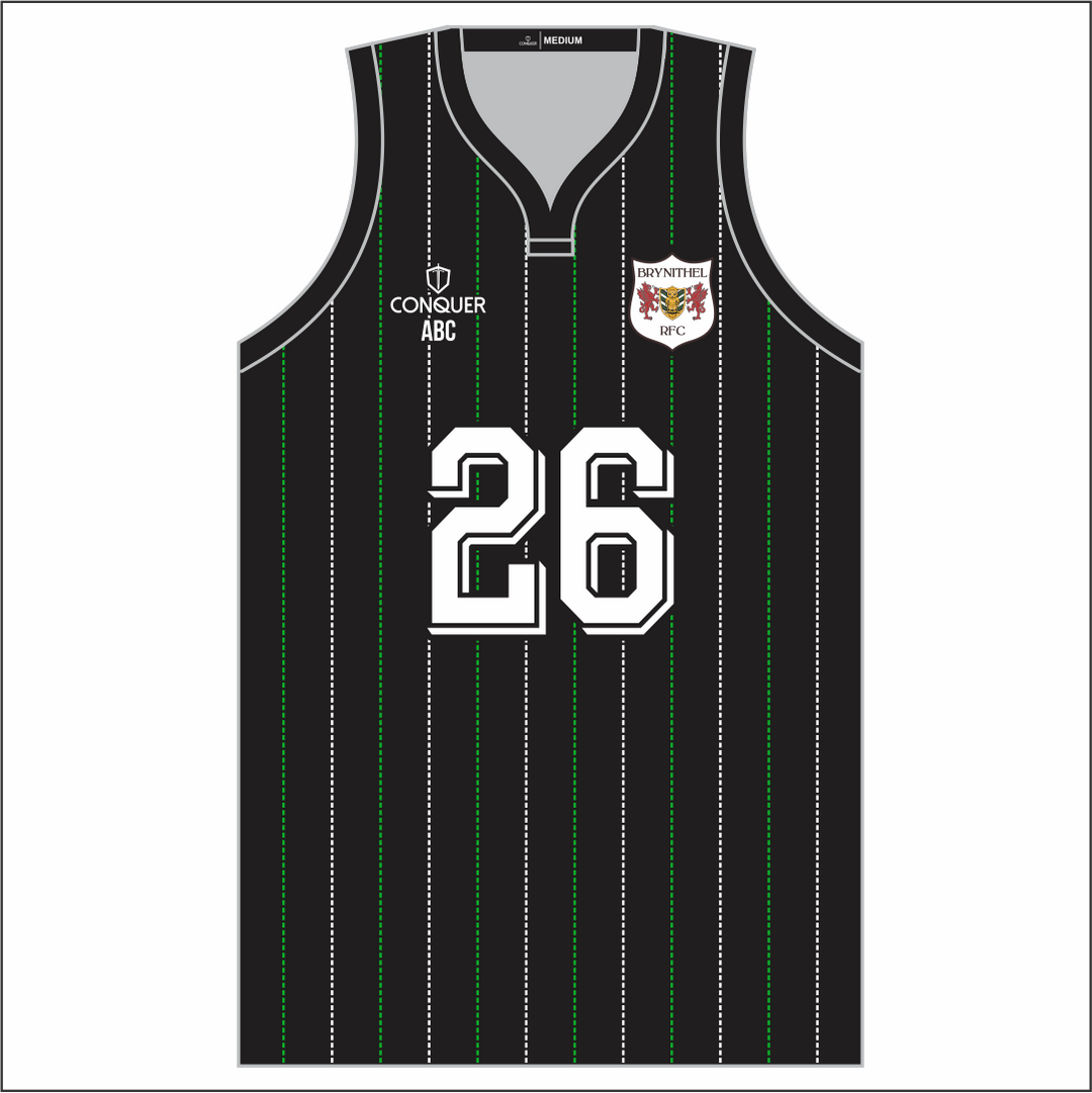 Brynithel RFC Sublimated Basketball Vest - Striped