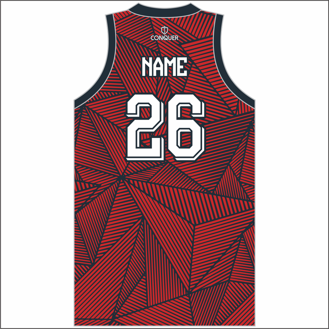 Glais RFC Sublimated Basketball Vest (Red)