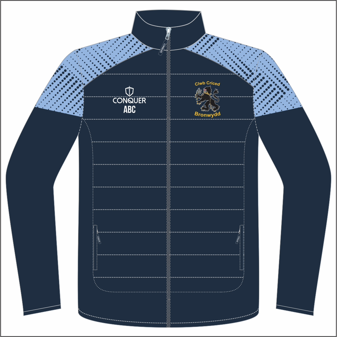Clwb Criced Bronwydd Full Zip Hybrid Track Jacket