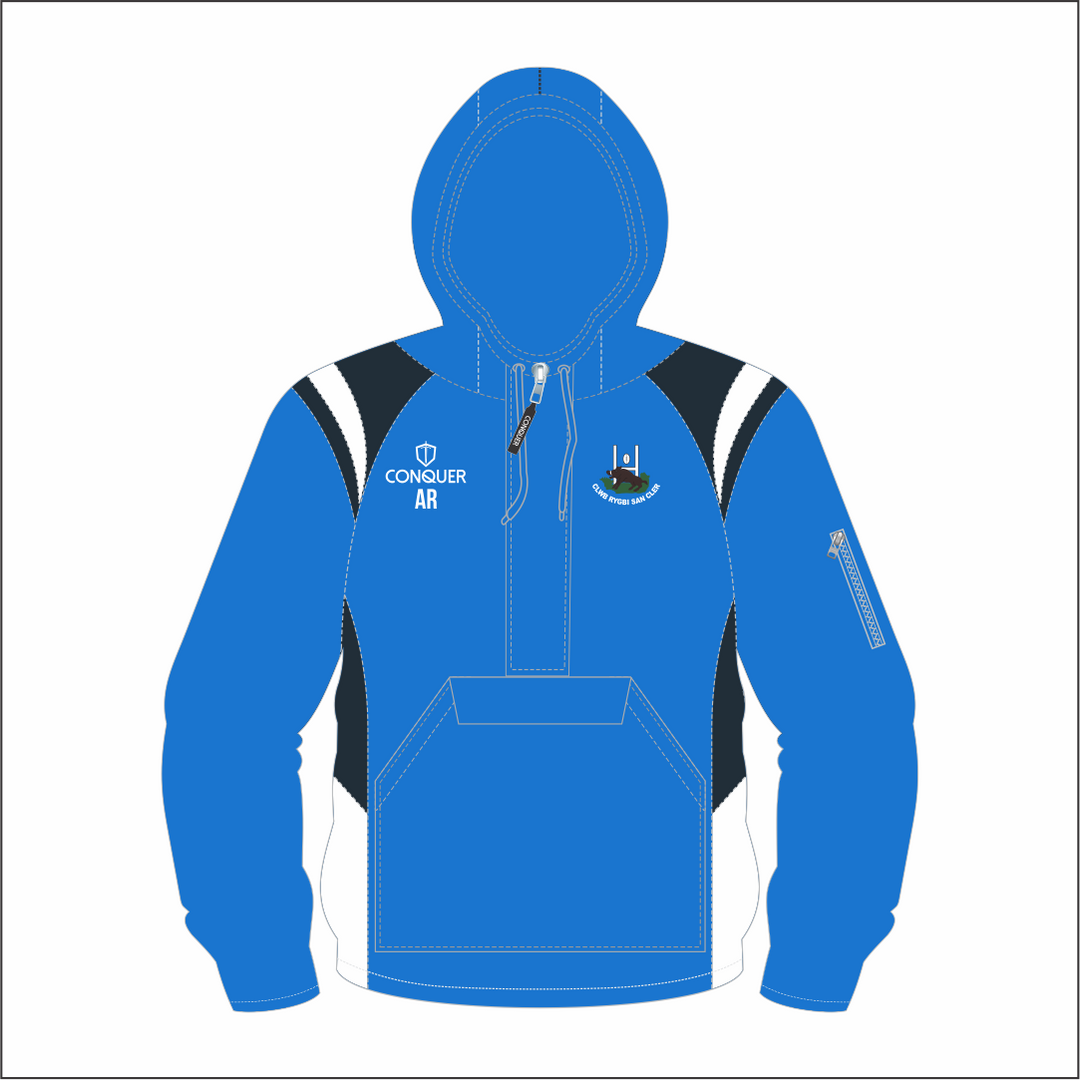 St Clears RFC 1/4 Zip Hooded Windbreaker