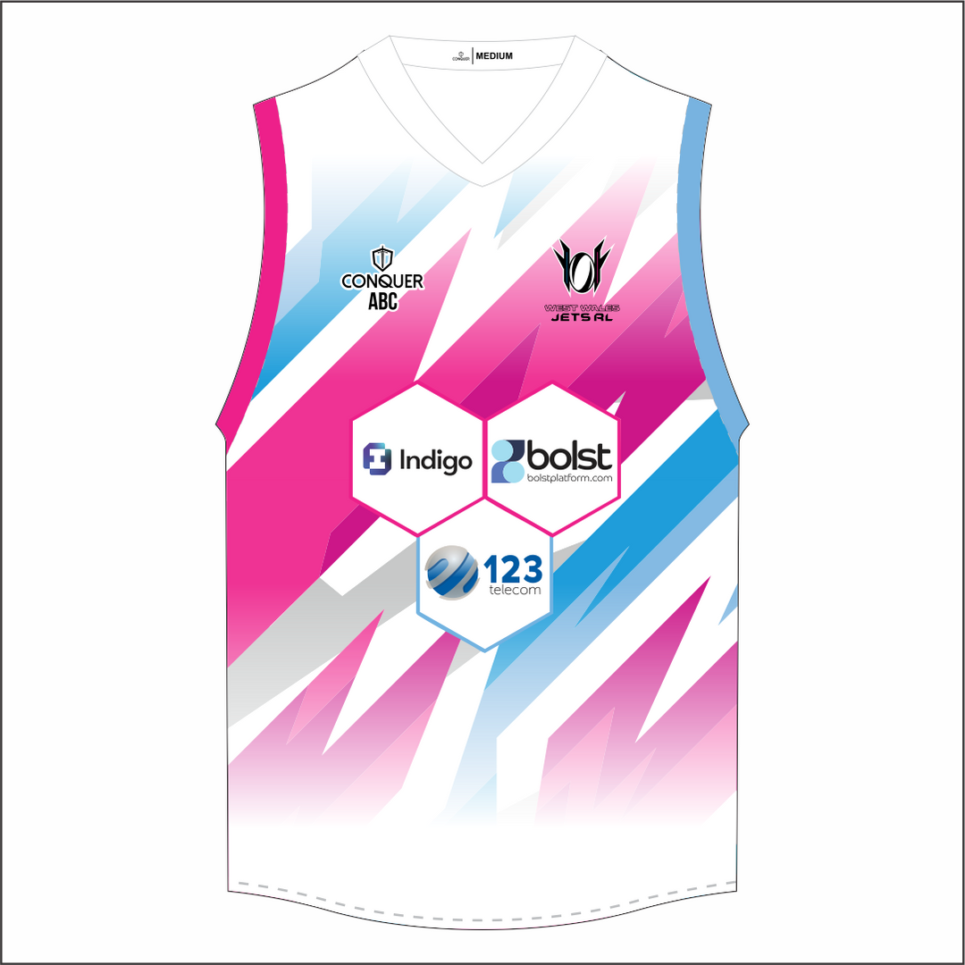 West Wales Jets White Aussie Vest Kids