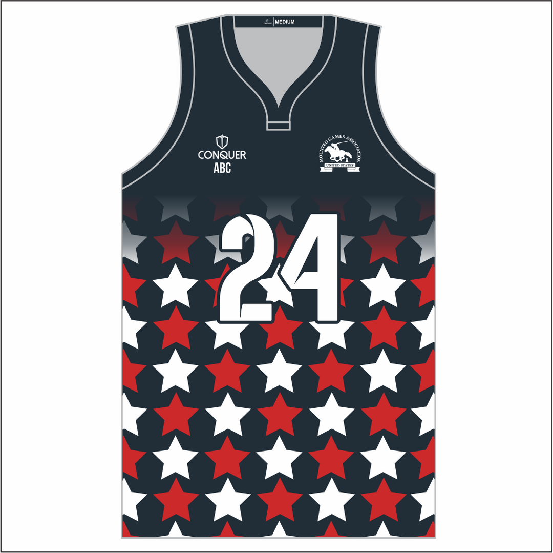 USA Mounted Games Kids Star Basketball Vest