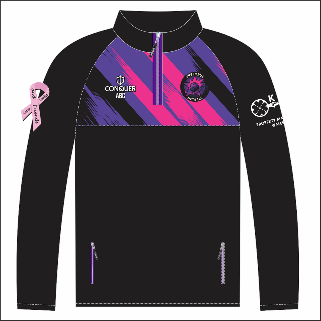 Treforus Netball 1/4 Zip Midlayer