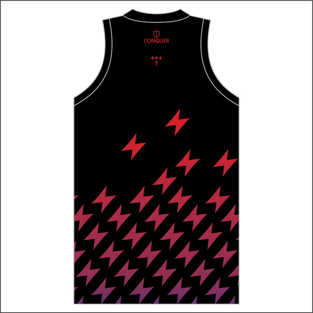 Taran Tywi Pickleball Black Sublimated Basketball Style Vest