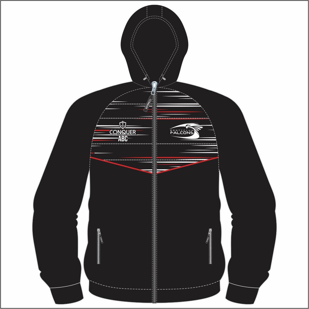 Pontyclun Falcons Full Zip Hybrid Hoodie KIDS