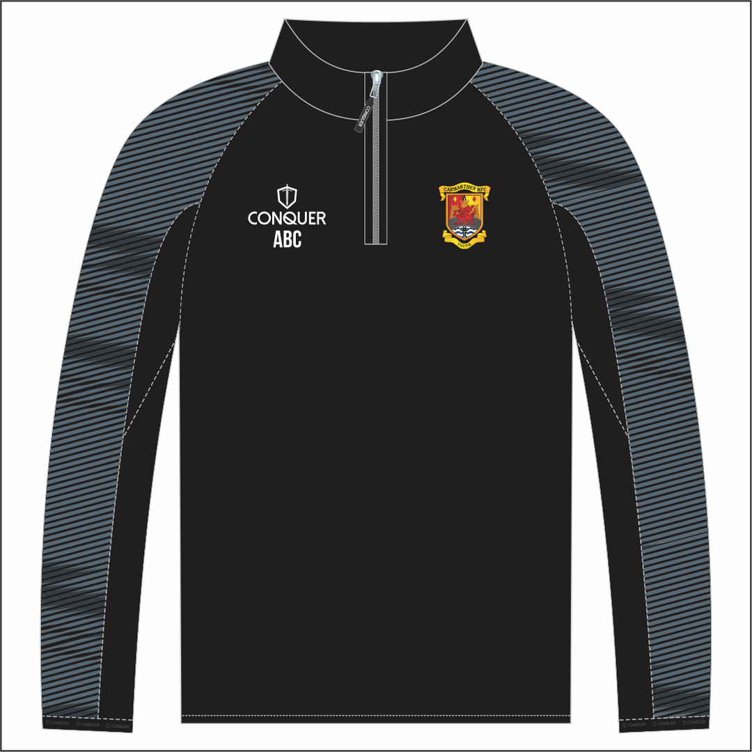 Carmarthen Quins RFC 26/27 PRO 1/4 Zip Midlayer KIDS
