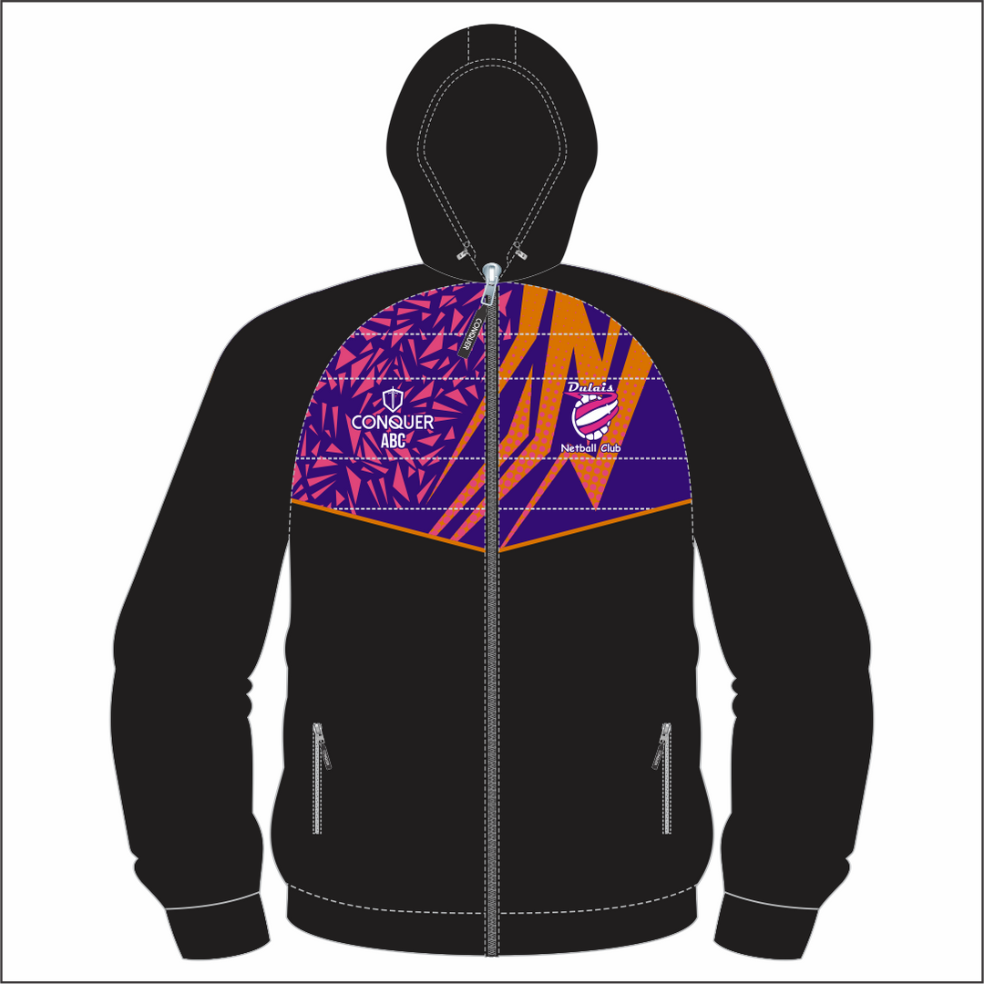 Dulais Netball Full Zip Hybrid Hoodie