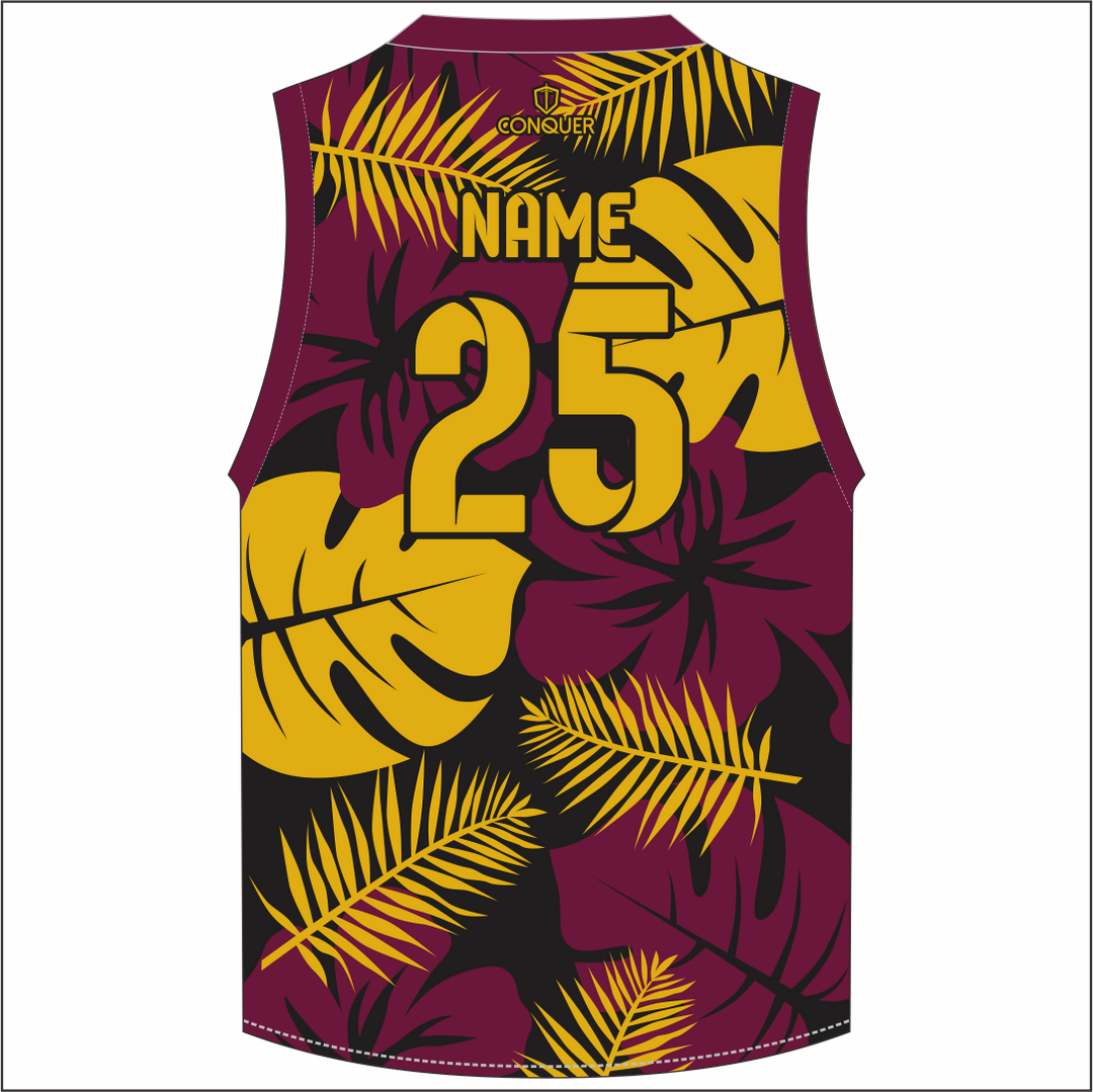Pontarddulais Cricket Sublimated Aussie Vest KIDS - Flowers
