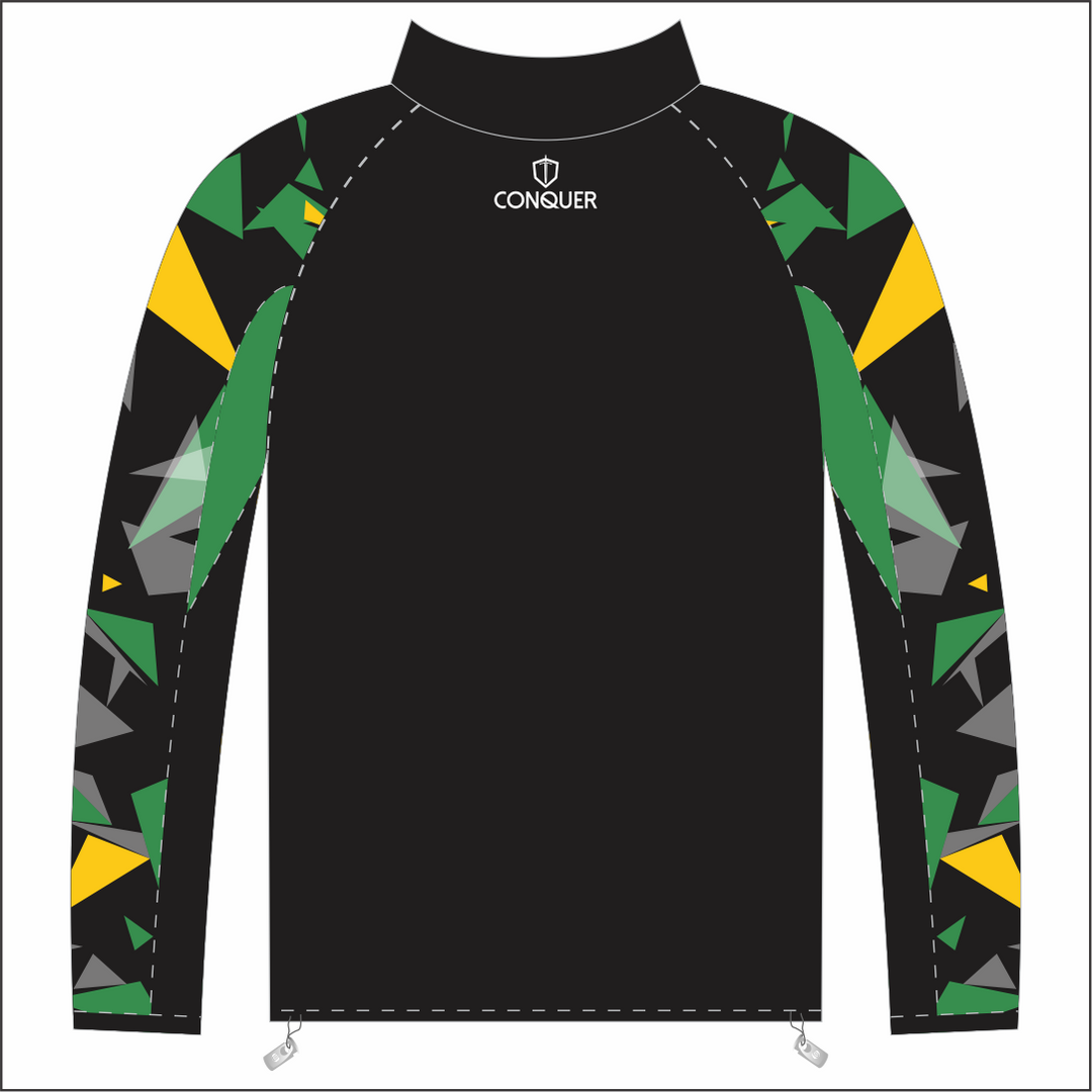 Bedwellty RFC PRO 1/4 Zip Midlayer  Patterned Sleeve