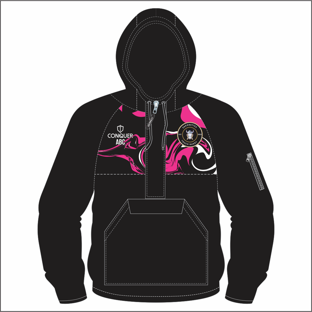 Saxonettes 1/4 Zip Hooded Windbreaker