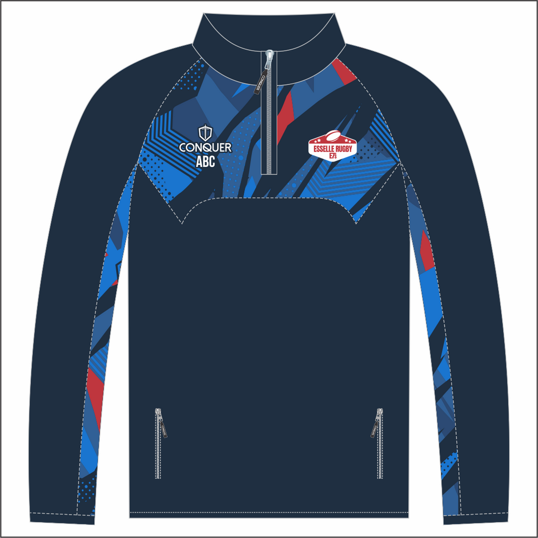 Esselle Rugby 7s MENS Team 1/4 Zip Midlayer KIDS