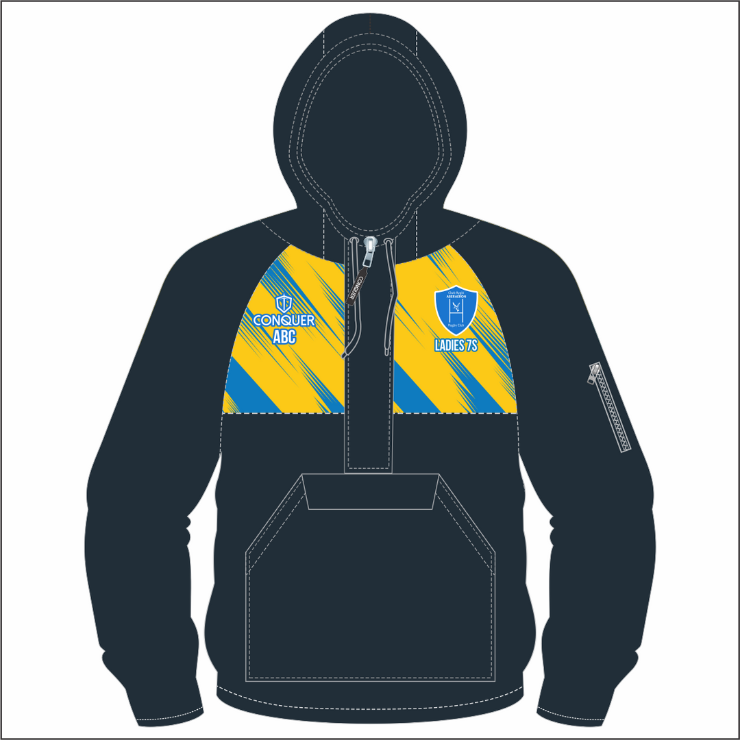 Aberaeron Ladies 1/4 Zip Hooded Windbreaker Kids