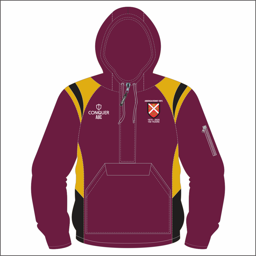 Abergavenny RFC 1/4 Zip Hooded Windbreaker (Kids)