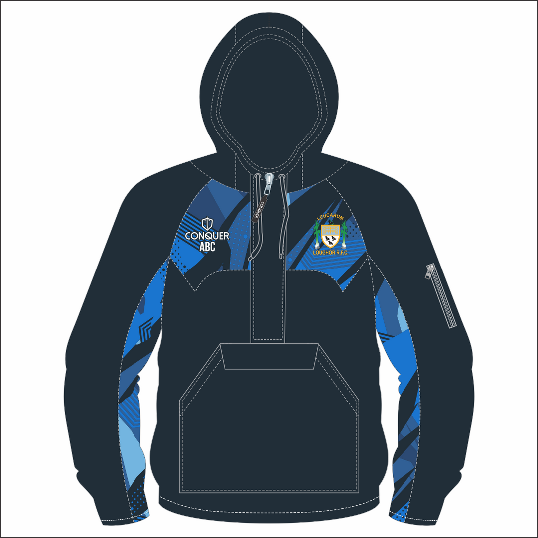 Loughor RFC 1/4 Zip Hooded Windbreaker