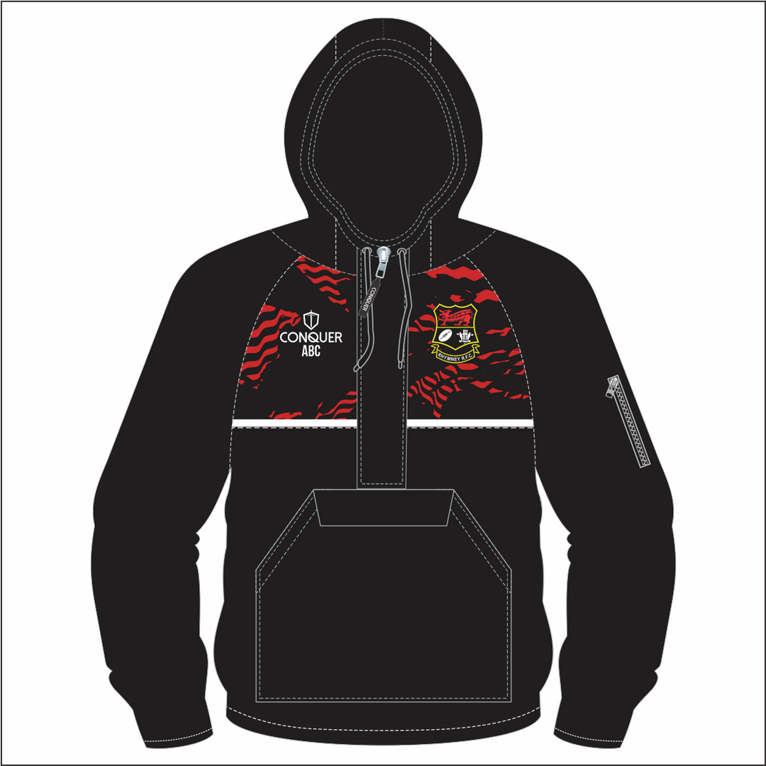 Rhymney RFC 1/4 Zip Hooded Windbreaker Kids