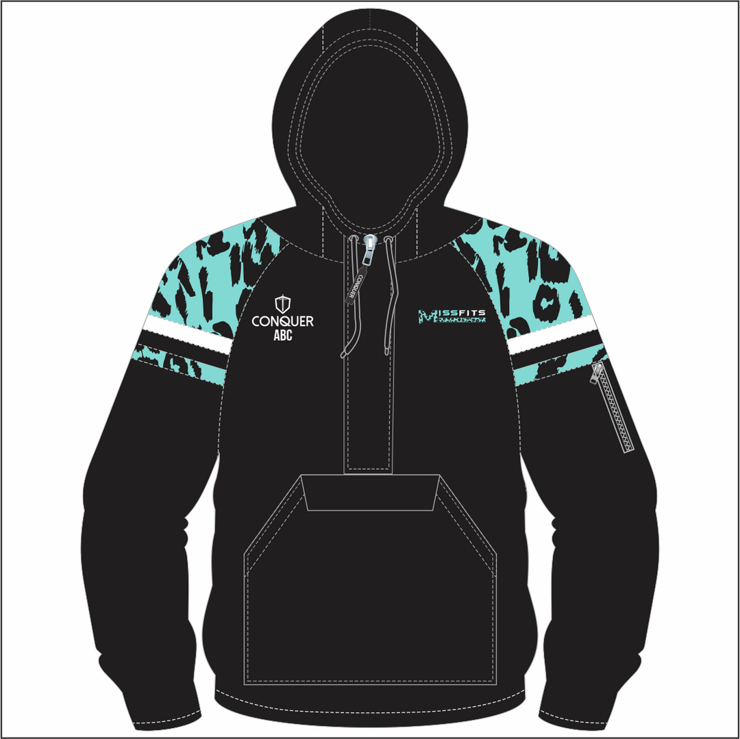 MissFits 1/4 Zip Hooded Windbreaker Kids