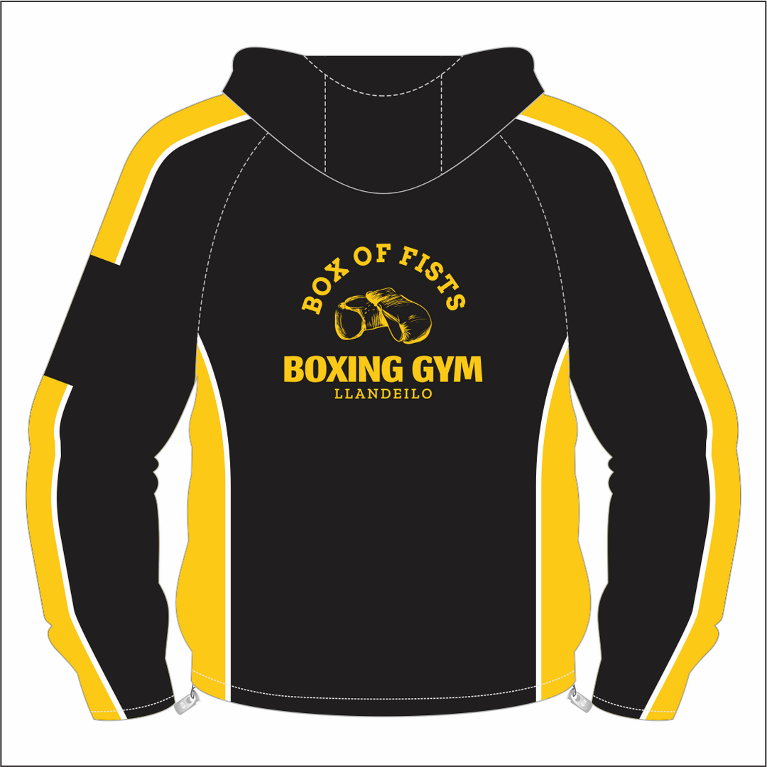 Box Of Fists Sublimated 1/4 Zip Hooded Windbreaker Kids