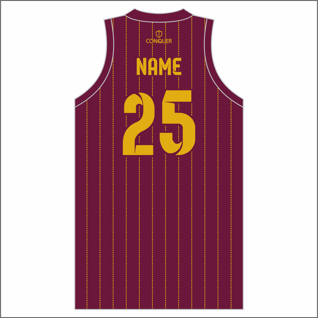 Pontarddulais Cricket Sublimated Basketball Vest KIDS - Striped