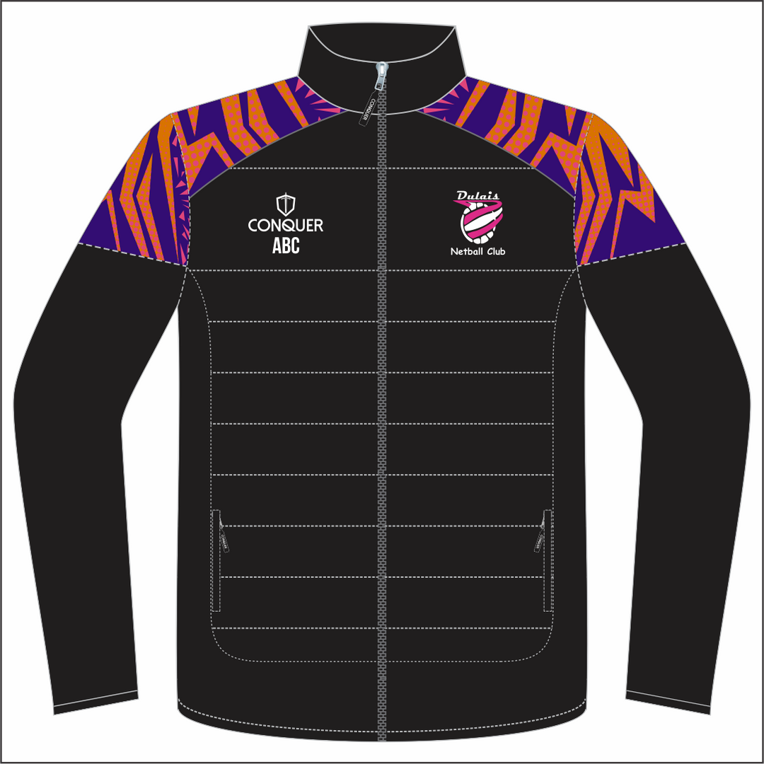 Dulais Netball Full Zip Hybrid Track Jacket