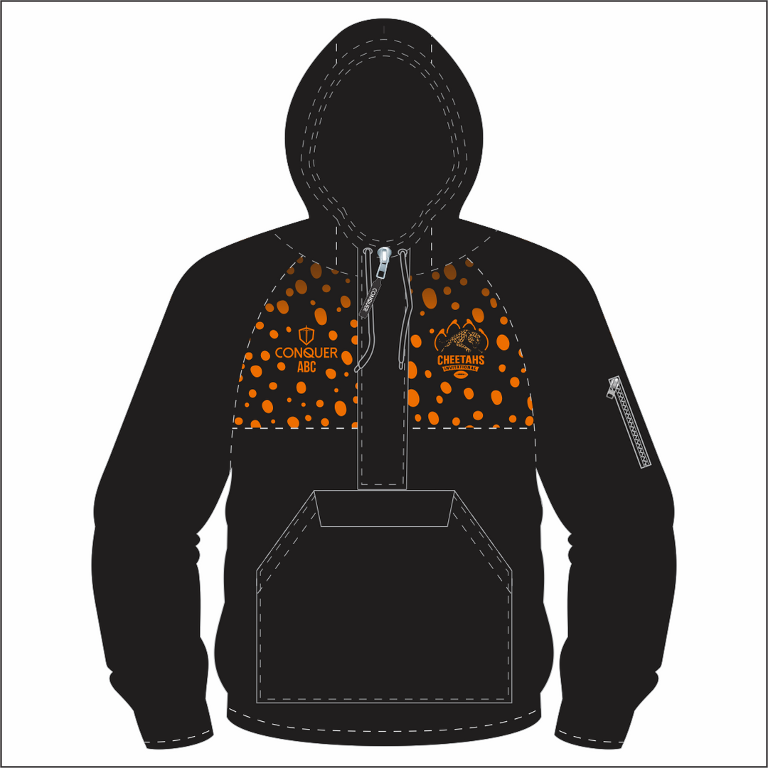 Cheetahs Invitational  1/4 Zip Hooded Windbreaker