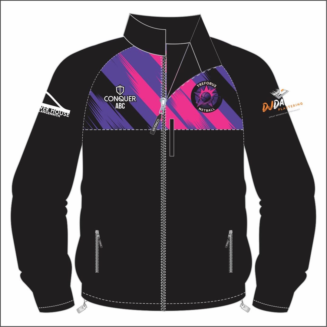 Treforus Netball Full Zip Rain Jacket