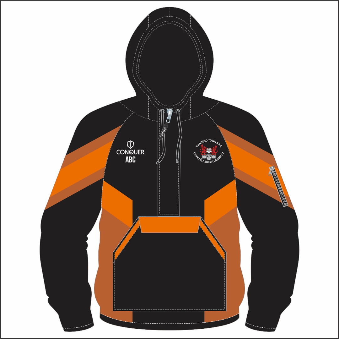 Llandeilo AFC Sublimated 1/4 Zip Hooded Windbreaker