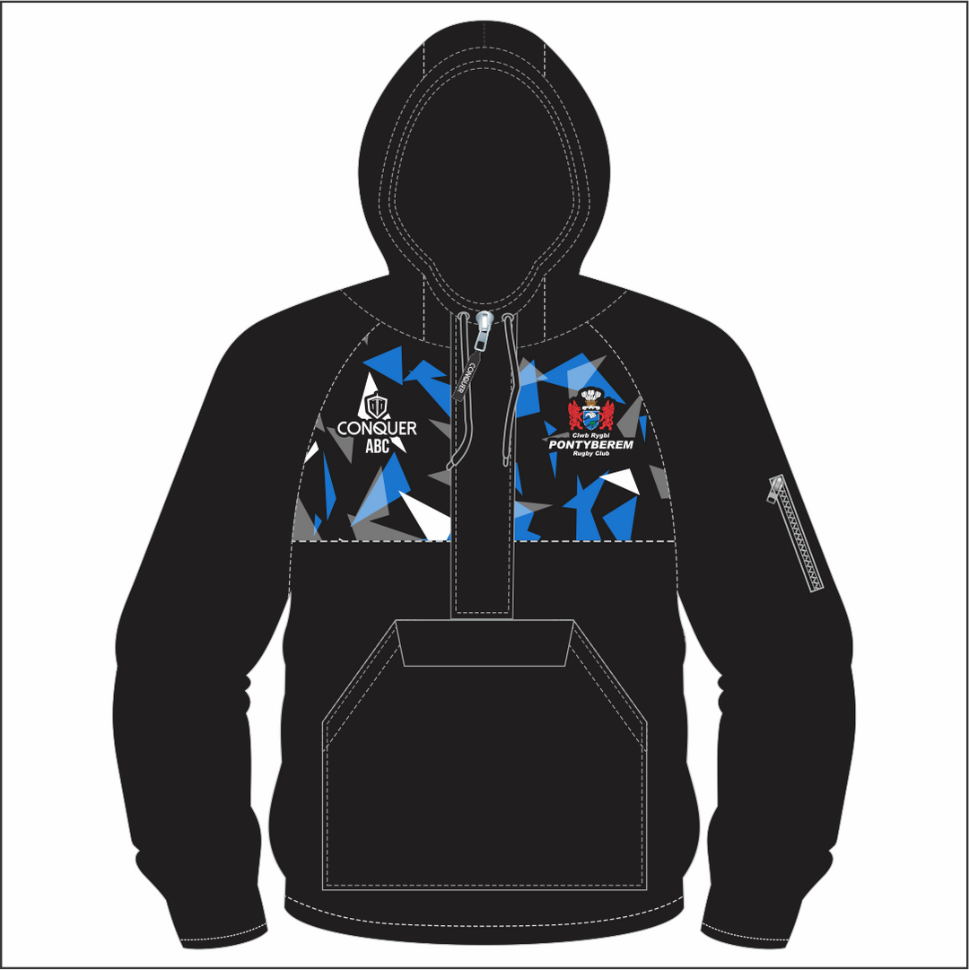 Pontyberem RFC 1/4 Zip Hooded Windbreaker