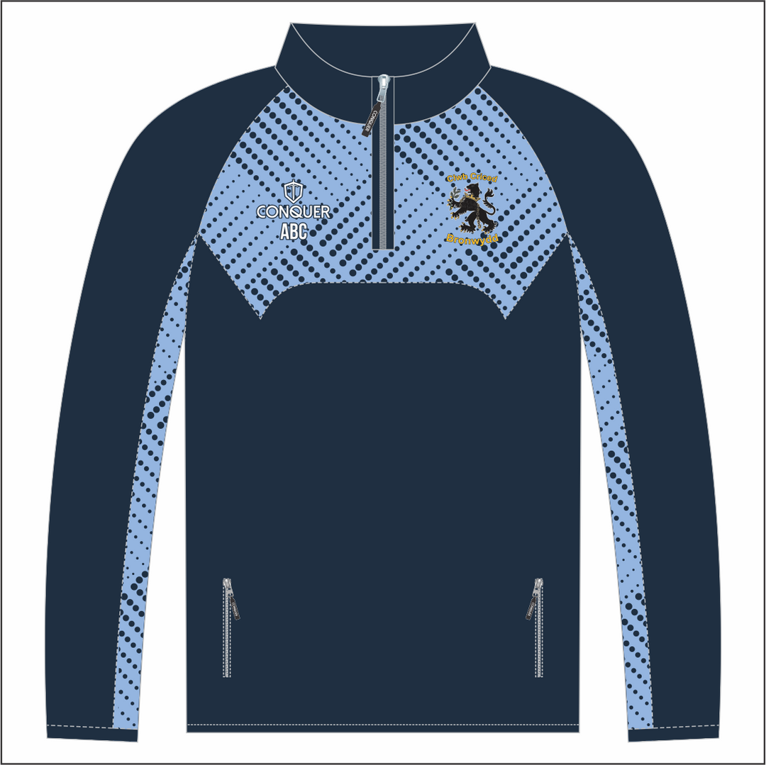 Clwb Criced Bronwydd 1/4 Zip Midlayer