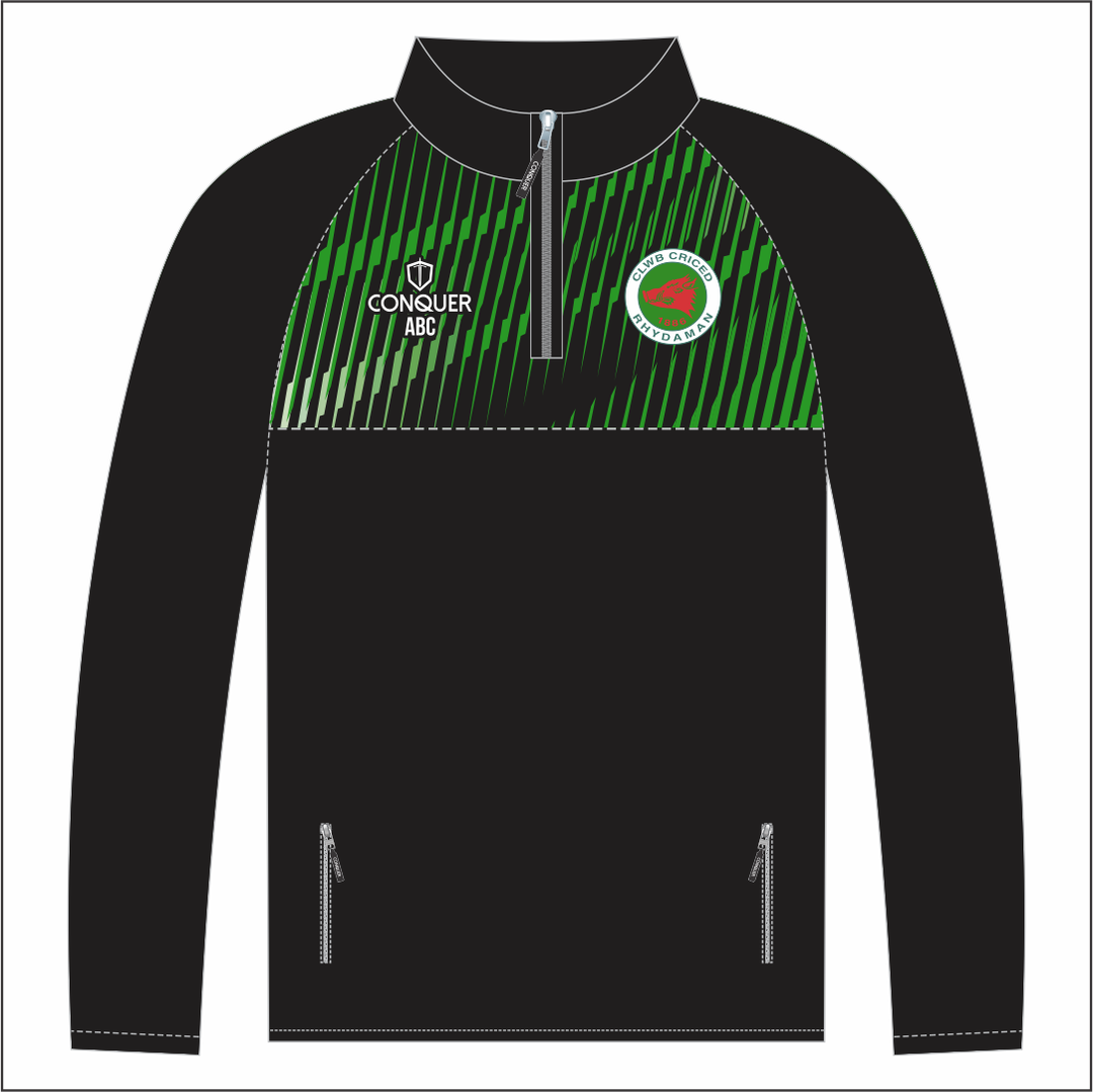 Ammanford Cricket Black 1/4 Zip Midlayer