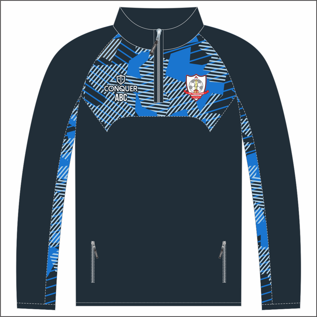 FC Tredegar Minis & Juniors 1/4 Zip Midlayer KIDS