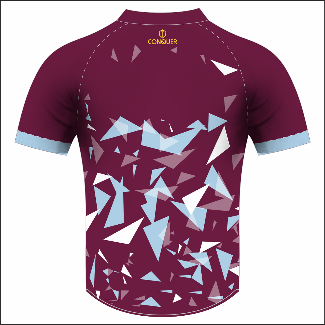 Evans & Williams Sports Club Sublimated Maroon Polo Shirt