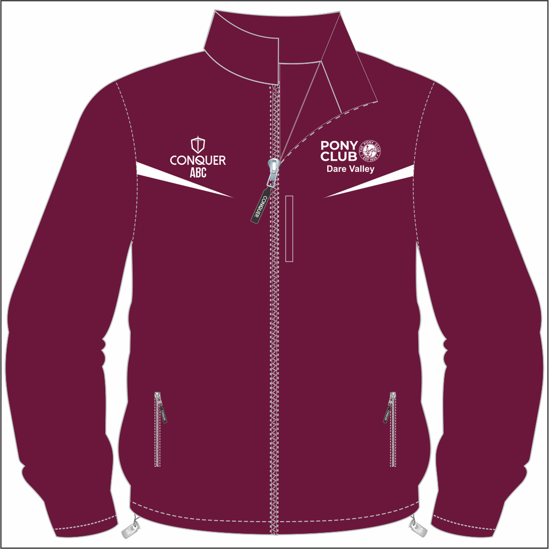 Dare Valley Pony Club Sublimated Full Zip Rain Jacket