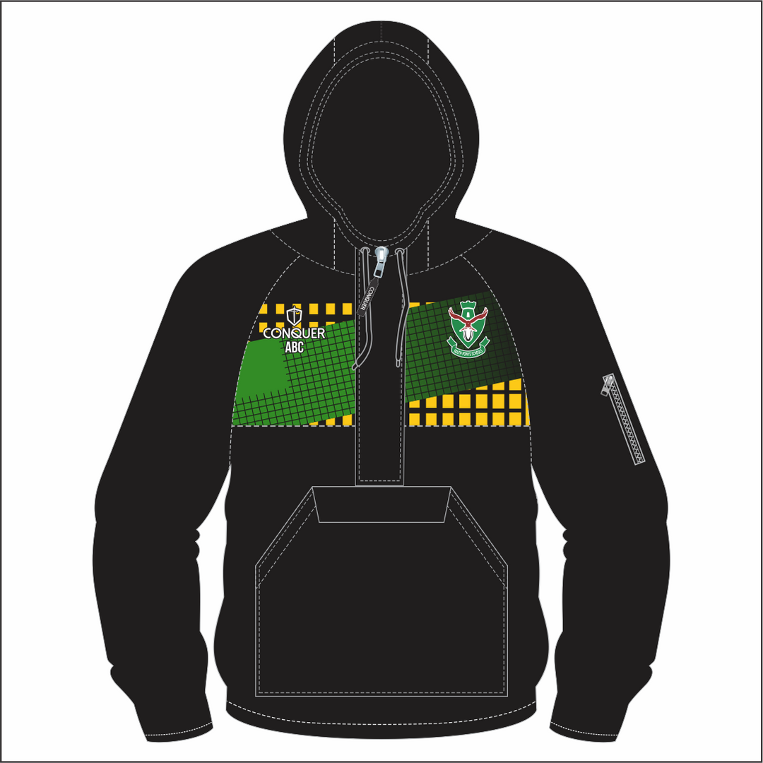 South Powys District 1/4 Zip Hooded Windbreaker