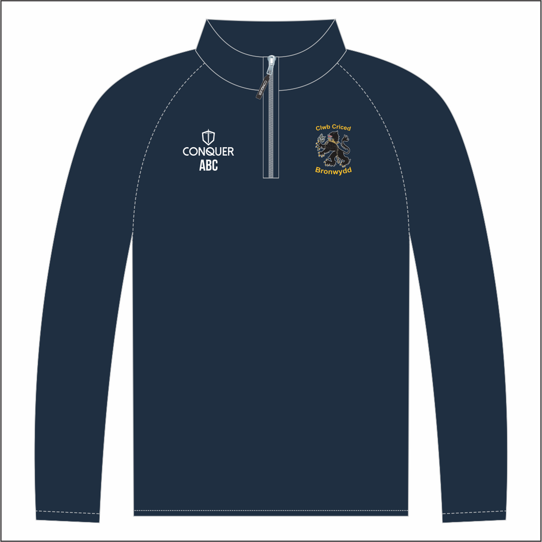 Clwb Criced Bronwydd PRO 1/4 Zip Midlayer