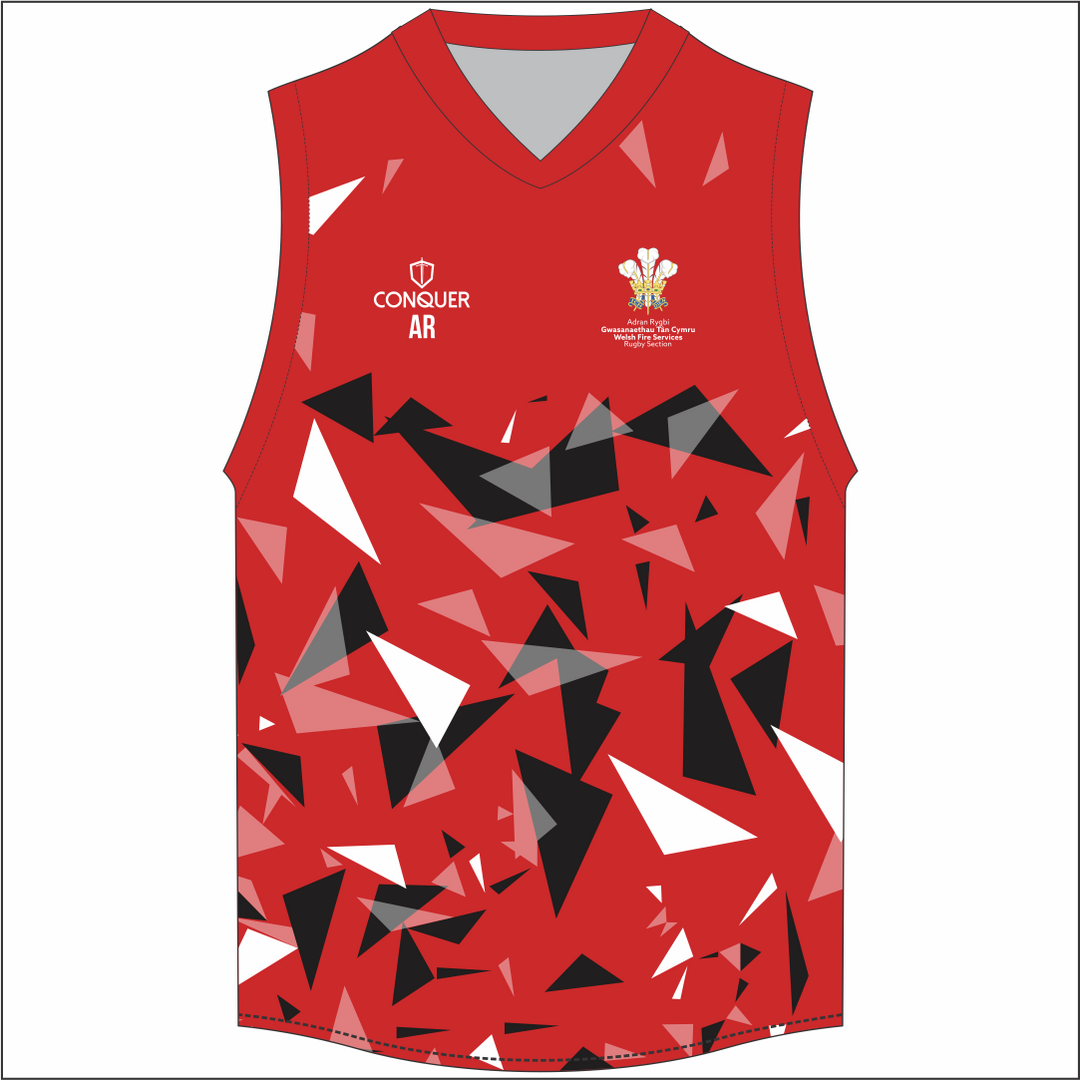 Welsh Fire Service Rugby Aussie Vest Kids
