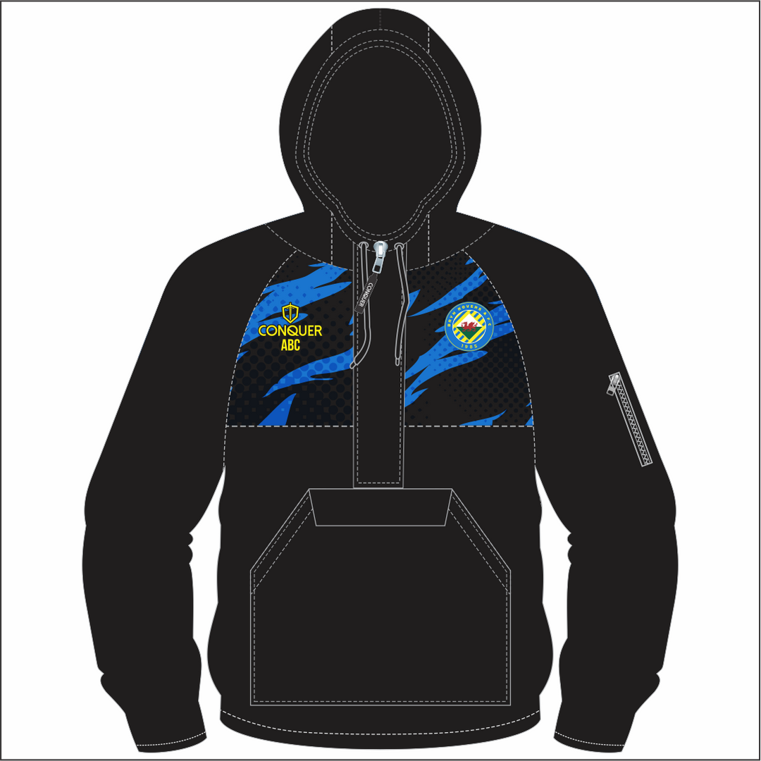Bryn Rovers AFC Coaches 1/4 Zip Hooded Windbreaker
