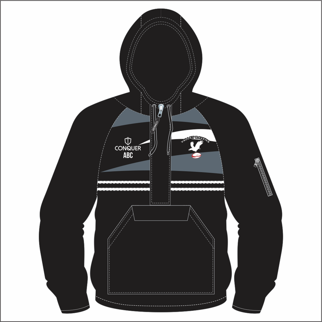 Valley Ravens RFC 1/4 Zip Hooded Windbreaker (Kids)