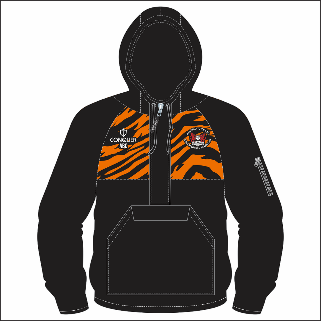 Llandeilo AFC Juniors 1/4 Zip Hooded Windbreaker