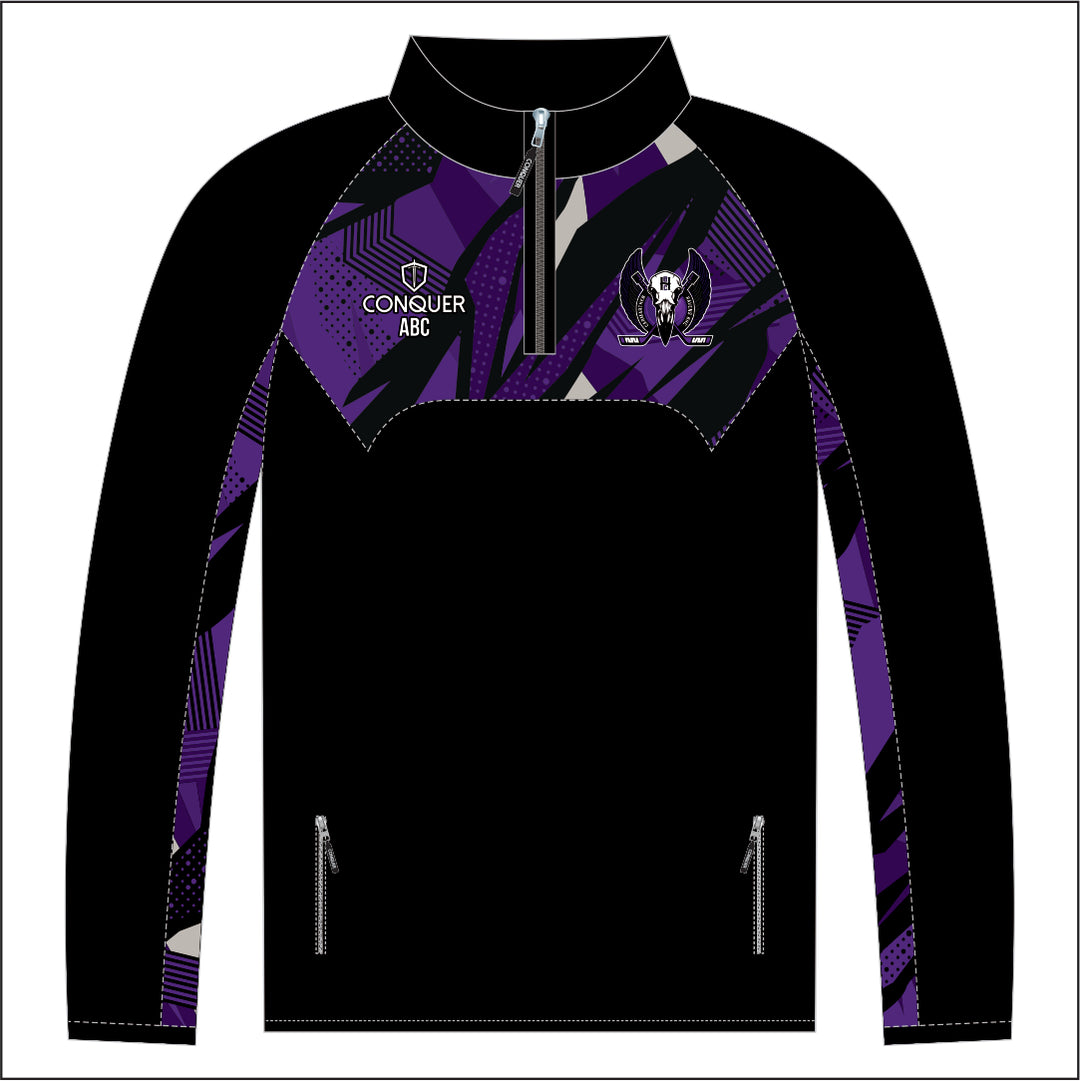 Carmarthen Ravens BHC 1/4 Zip Patterned Midlayer
