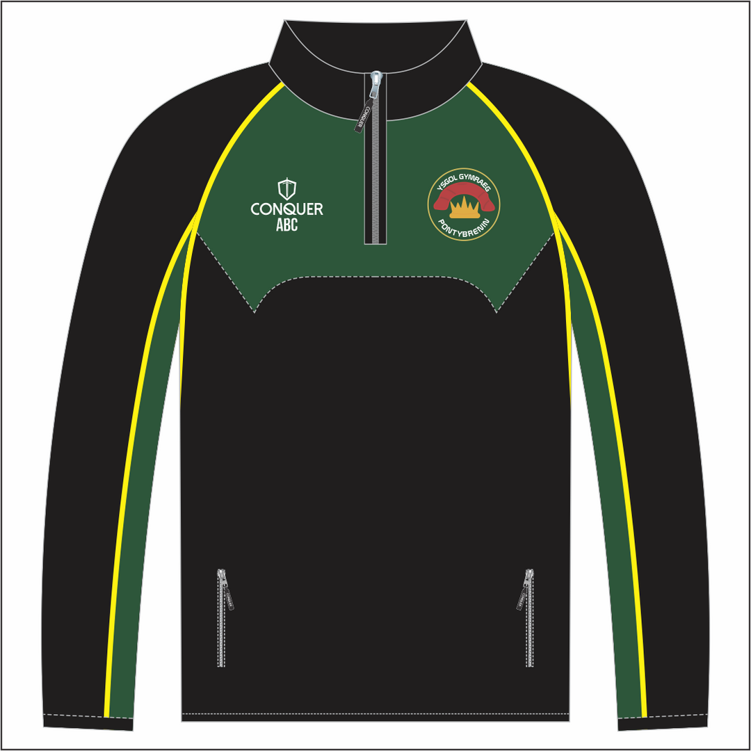 Ysgol Pontybrenin 1/4 Zip Midlayer